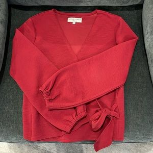 Texture and thread, Madewell, long sleeve shirt with tie